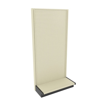 Lozier Gondola Wall Display Starter, Platinum Off-White, 36W x 78H x 16D P316U-ST